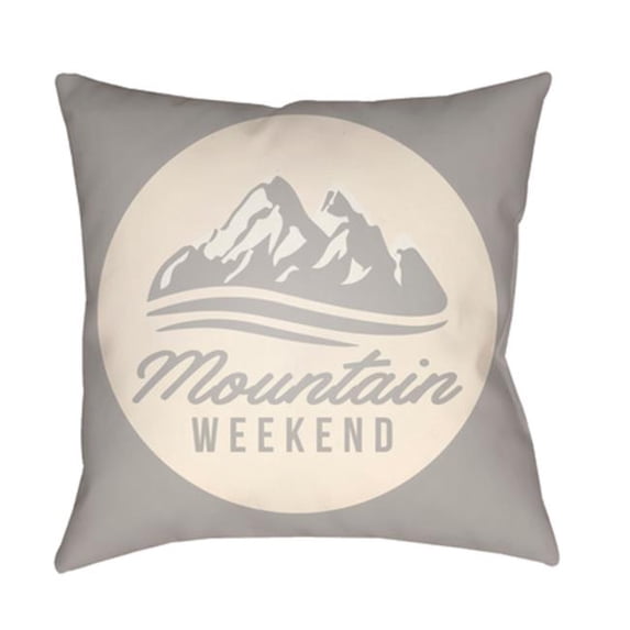 Artistic Weavers LGCB2049-2222 Artistic Weavers Lodge Cabin Alp Poly Filled Pillow - Light Gray & Beige - 22 x 22 ft.