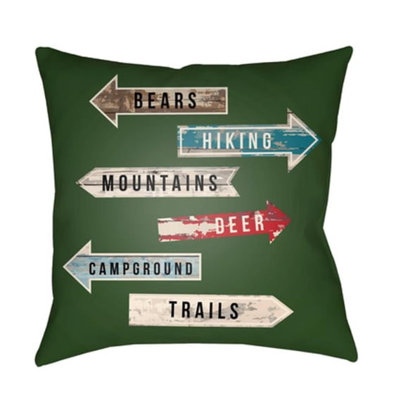 Artistic Weavers LGCB2072-1818 Artistic Weavers Lodge Cabin Compass Poly Filled Pillow - 18 x 18 ft.