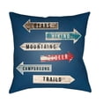 thumbnail image 1 of Artistic Weavers Lodge Cabin Compass Pillow Poly Filled 22' x 22', 1 of 2