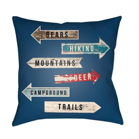 Artistic Weavers Lodge Cabin Compass Pillow Poly Filled 22' x 22'