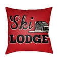 thumbnail image 1 of Artistic Weavers Lodge Cabin Ski Lodge Pillow Poly Filled 16' x 16', 1 of 1