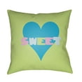 thumbnail image 1 of Surya LI-SWT-1818 Littles 18" Wide Square Heart "Sweet" Typography Polyester Cov, 1 of 6