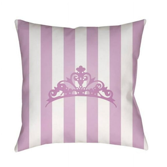 Surya LILE-1818 Crown 18" Wide Square Novelty Striped Polyester Covered Polyester Filled