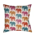 thumbnail image 1 of Surya LOTA-ELPH2-2020 Lolita 20" Wide Square Novelty Elephants Polyester Outdoor Accent, 1 of 7