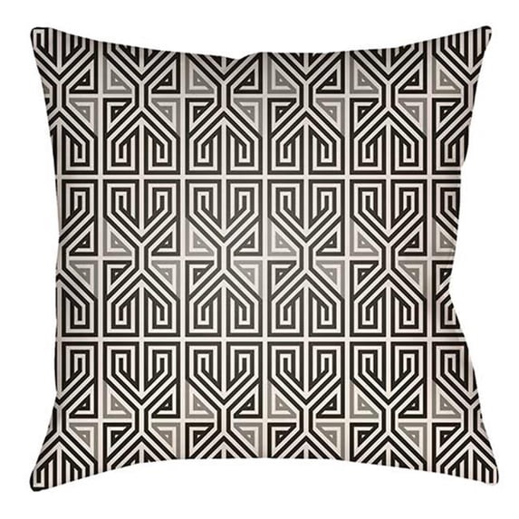 Artistic Weavers LOTA1253-2020 Lolita Square Pillow, Onyx Black & Light Gray - 20 x 20 ft.