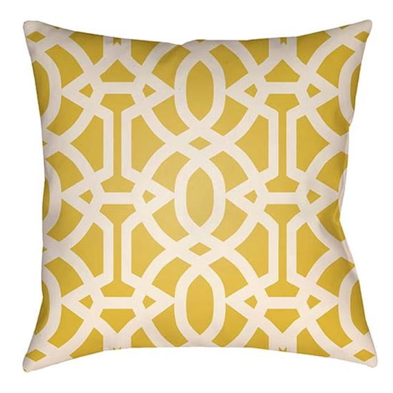 Artistic Weavers LTCH1115-2626 Litchfield Square Pillow, Bright Yellow & Ivory - 26 x 26 ft.