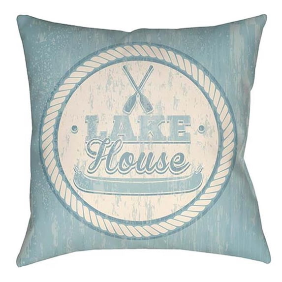 Indoor Outdoor LTCH1533-2222 Square 22" x 22" Pillow Cover + Polyfill