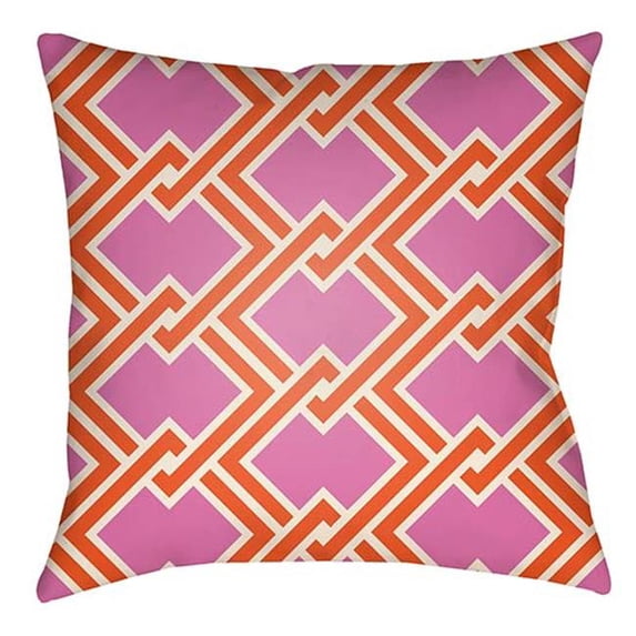 Artistic Weavers LTCH1104-2222 Litchfield Square Pillow, Fuchsia & Bright Orange - 22 x 22 ft.