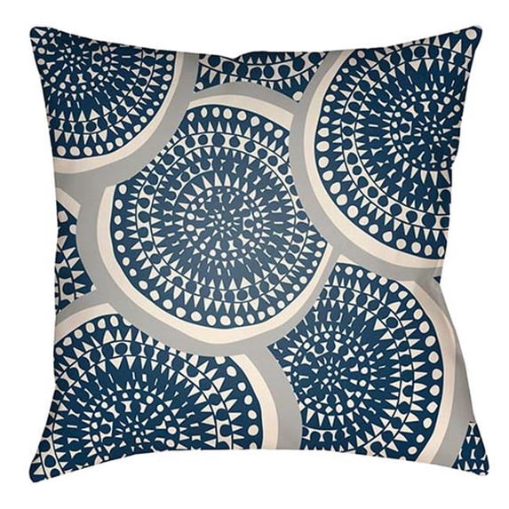 Artistic Weavers LTCH1376-1616 Litchfield Square Pillow, Navy Blue & Ivory - 16 x 16 ft.