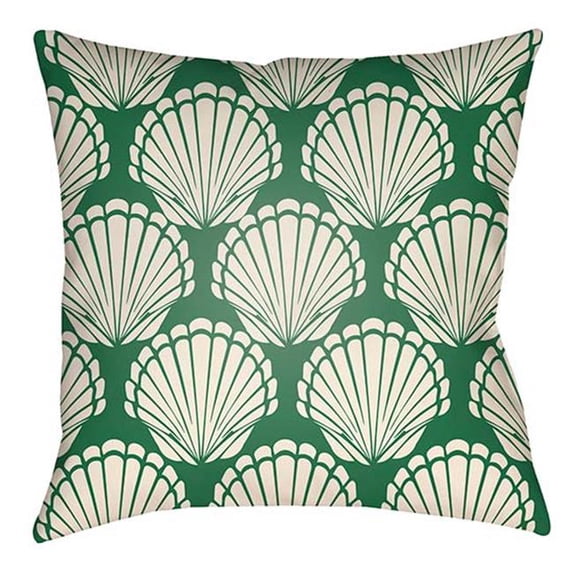 Artistic Weavers LTCH1488-1616 Litchfield Square Pillow, Kelly Green & Ivory - 16 x 16 ft.