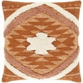 thumbnail image 1 of Surya Lachlan 22 x 22" Square Cotton Pillow Kit in Beige/Burnt Orange, 1 of 2