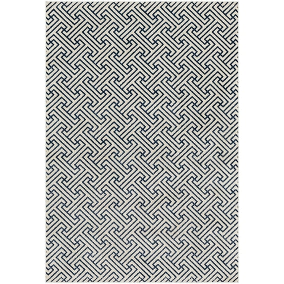 Surya Lagom 3'11" X 5'7" Rectangle Area Rugs With Navy And Ivory LGM2309-31157
