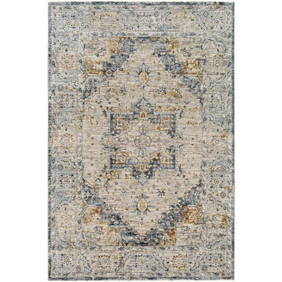 Surya Laila LAA-2313 120x168" Rectangle Traditional Fabric Rug in Cream/Teal