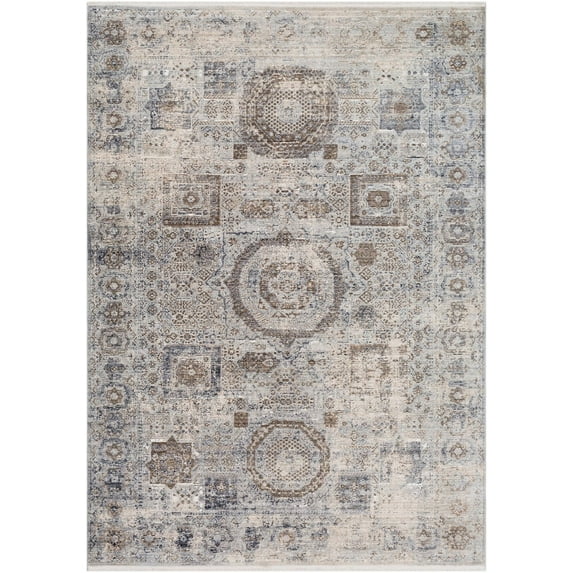 Liverpool LVP-2304 3'11" x 5'7" Rug in Charcoal/Gray/White/Ivory/Camel
