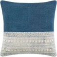 thumbnail image 1 of Surya Lola LL-004 22"Hx22"W Polyester Fill Pillow Kit in Pale Blue/Cream/Navy, 1 of 4