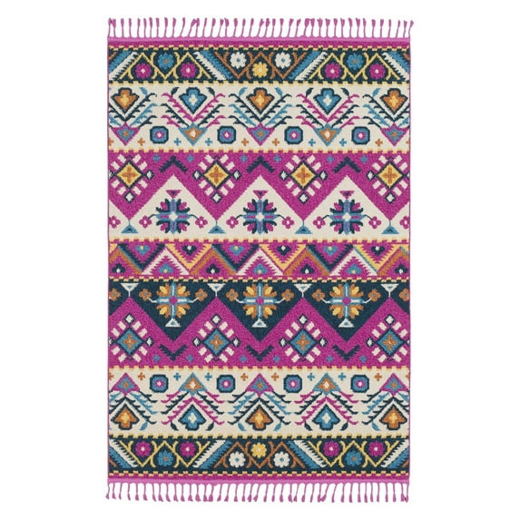 Surya Love Indoor Area Rug - Bright Pink / Navy