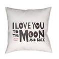 thumbnail image 1 of Surya  Love To Moon Medium Throw Pillow - Black - White & Pink, 1 of 2