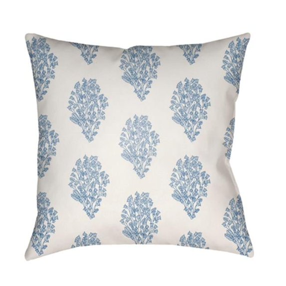 Surya MF009-2020 Moody Floral 20 x 20 x 4 in. Throw Pillow, White - Medium