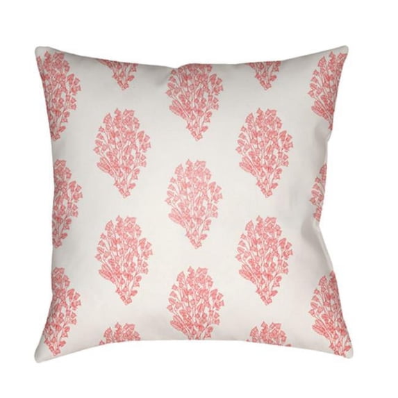 Surya MF010-2222 Moody Floral 22 x 22 x 5 in. Throw Pillow, White - Large