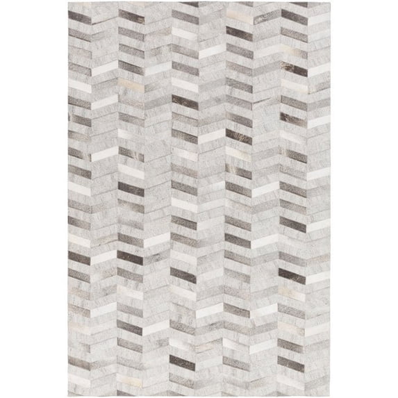 Surya Medora MOD-08 120x168" Rectangle Fabric Area Rug in Dark Brown/Light Gray