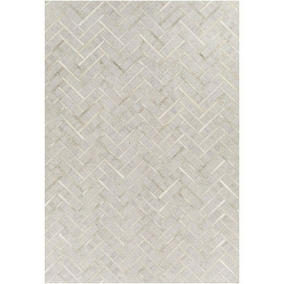 Surya Medora MOD-1026 96x120" Rectangle Modern Fabric Area Rug in Tan/Light Gray