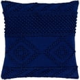 thumbnail image 1 of Surya Merdo MDO-002 22"Hx22"W Square Cotton Pillow Cover in Dark Blue, 1 of 4