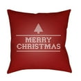 thumbnail image 1 of Surya  Merry Christmas III Square Throw Pillow - Red & White - 18 x 18 x 4 in., 1 of 2
