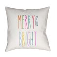 thumbnail image 1 of Surya  Merry Bright Medium Throw Pillow - White & Multicolor - 20 x 20 x 4 in., 1 of 2