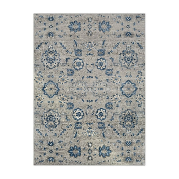 Surya Monaco MOC-2308 24 x 36" Rectangle Traditional Fabric Rug in Gray/Navy