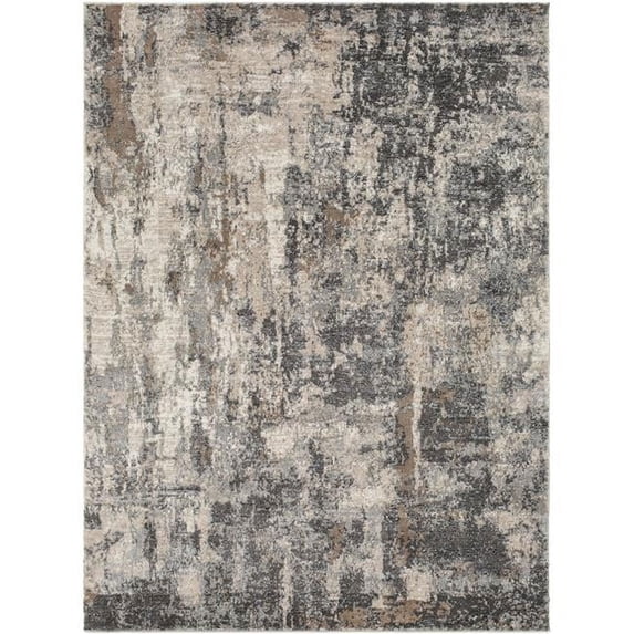 Surya Montana MTN-2303 110x144" Rectangle Modern Plastic Rug in Charcoal/Gray