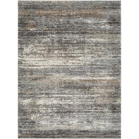 Surya Montana MTN-2304 79 x 108" Rectangle Modern Fabric Rug in Charcoal/Taupe