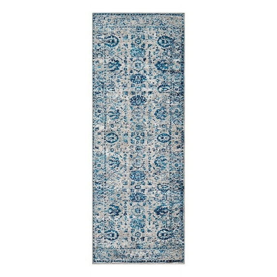 Surya Monte Carlo MNC-2310 31 x 87" Runner Fabric Area Rug in Light Gray/Blue