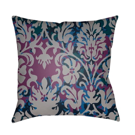 Surya Moody Damask 22" x 22" Large Square Throw Pillow DK002-2222