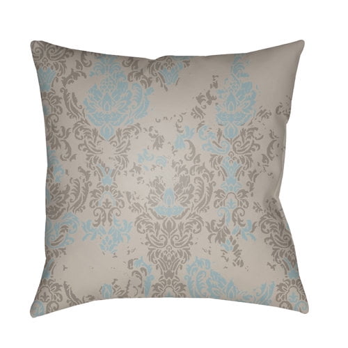 Surya Moody Damask Distressed Outdoor Throw Pillow