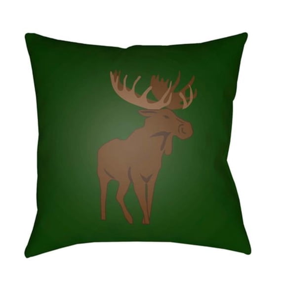 Surya Moose 18 x 18 x 4 in. Throw Pillow - Green - Medium