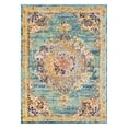 thumbnail image 1 of Surya Morocco MRC-2320 24x36" Rectangle Fabric Rug in Teal Blue/Burnt Orange, 1 of 5