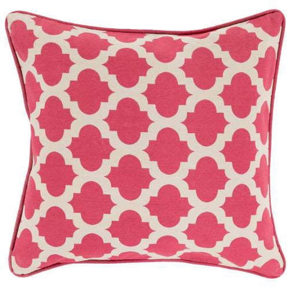 Surya Morrocan Printed Lattice 18" x 18" Pillow With Down Insert MPL006-1818D