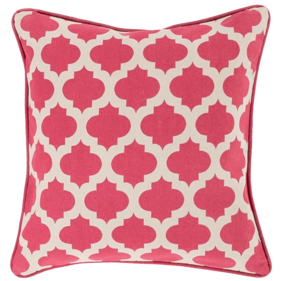 Surya Morrocan Printed Lattice 20" x 20" Pillow With Down Insert MPL006-2020D