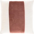 thumbnail image 1 of Surya Moza MZA-005 20"Hx20"W Square Cotton Pillow Kit in Brick Red/Light Beige, 1 of 4