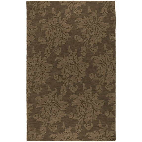 Surya Mystique Area Rug M-174 Brown Leaves Floral 2' x 3' Rectangle