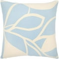 thumbnail image 1 of Surya Natur 20x20" Square Modern Cotton Pillow Kit in Light Beige/Light Blue, 1 of 2