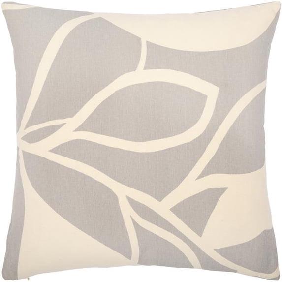 Surya Natur NTR-011 13x20" Lumbar Cotton Pillow Kit in Medium Gray/Light Beige
