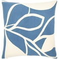 thumbnail image 1 of Natur Woven Modern Pillow Cover in Dark Blue, Light Beige, 1 of 3