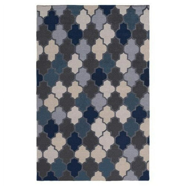 Surya Nia NIA-7004 Navy, Gray 3'6" x 5'6" Rug