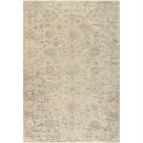 Surya Normandy NOY-8006 24 x 36" Rectangle Wool Rug in Wheat Beige/Light Sage