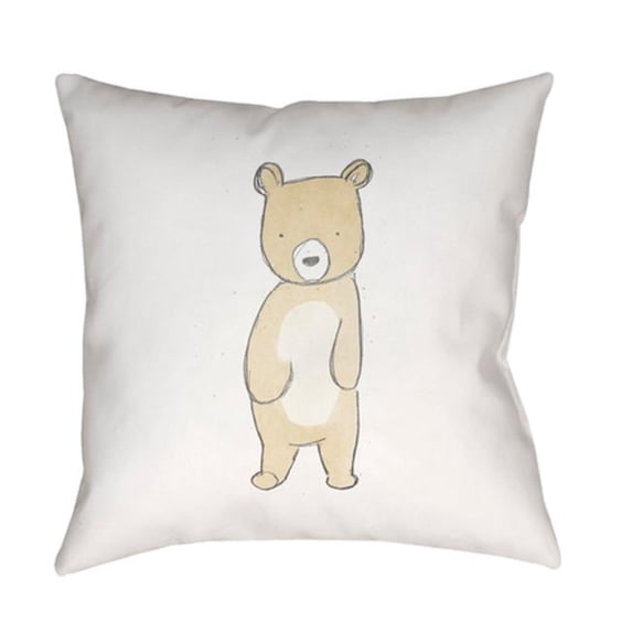 Surya Nursery 18 x 18 x 4 in. Throw Pillow - Brown - Medium