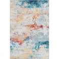 thumbnail image 1 of Surya Olivia OLV-2306 60x90" Rectangle Modern Fabric Rug in Blue/Saffron, 1 of 7