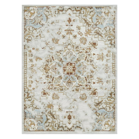Surya Oushak OUS230 Indoor Area Rug - Light Gray/Beige