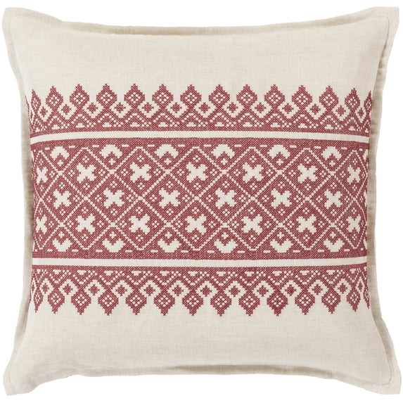 Textural PEN003-2222D Square 22" x 22" Pillow Cover + Down Insert
