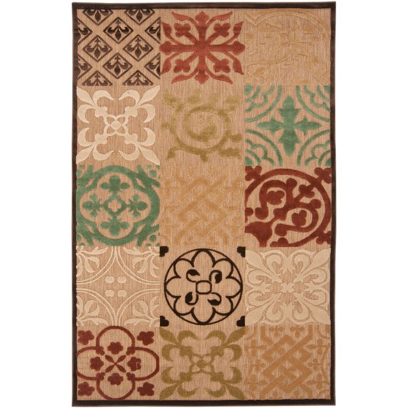 Surya PRT-1002 Portera Indoor and Outdoor Rectangle Mocha 3'9" x 5'8" Area Rug